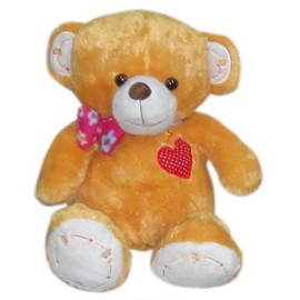 Brown Bear with Ribbon & Heart 