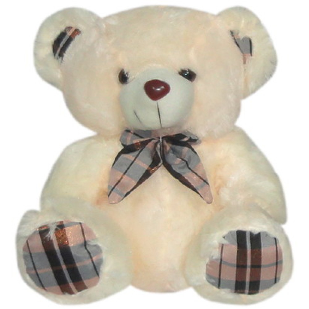 Bear w/ Checkered Scarf & Feet 