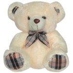 Bear w/ Checkered Scarf & Feet 