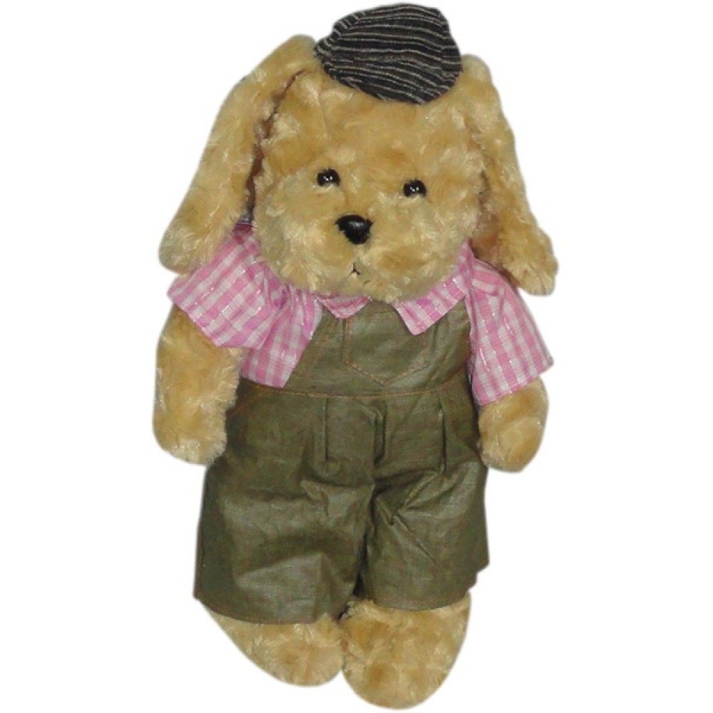 Bear with Pink Collar in Brown Jumper w/ Cap