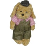 Bear with Pink Collar in Brown Jumper w/ Cap