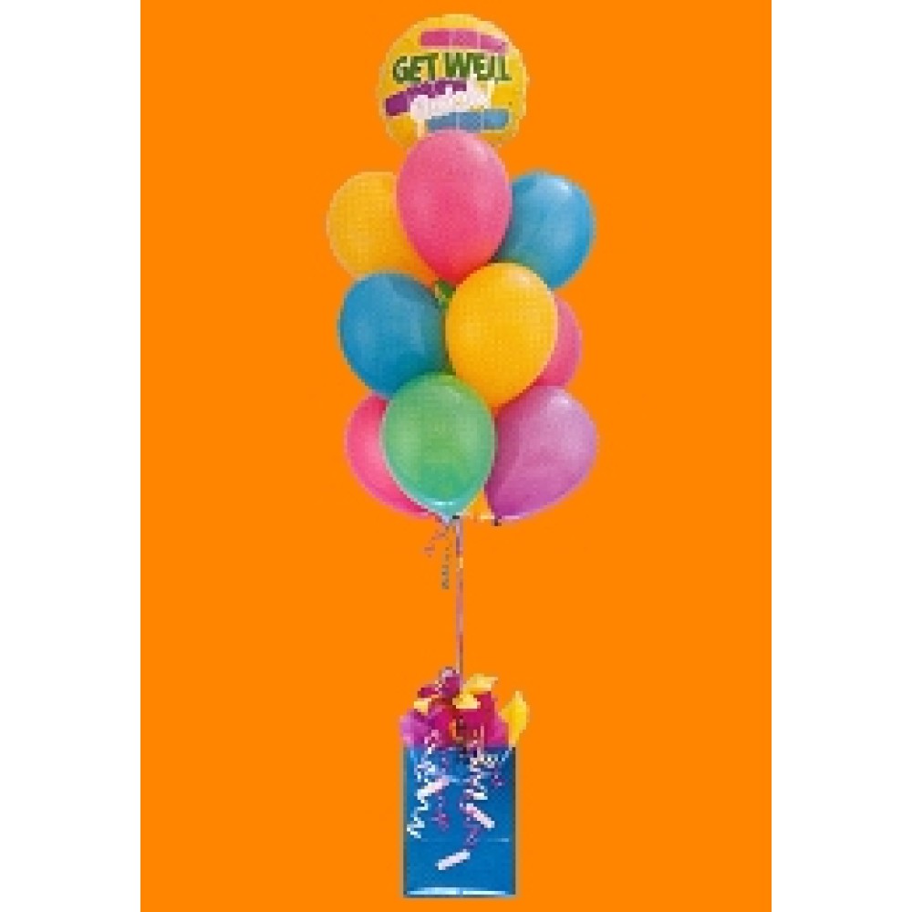 Colorful latex and mylar balloon