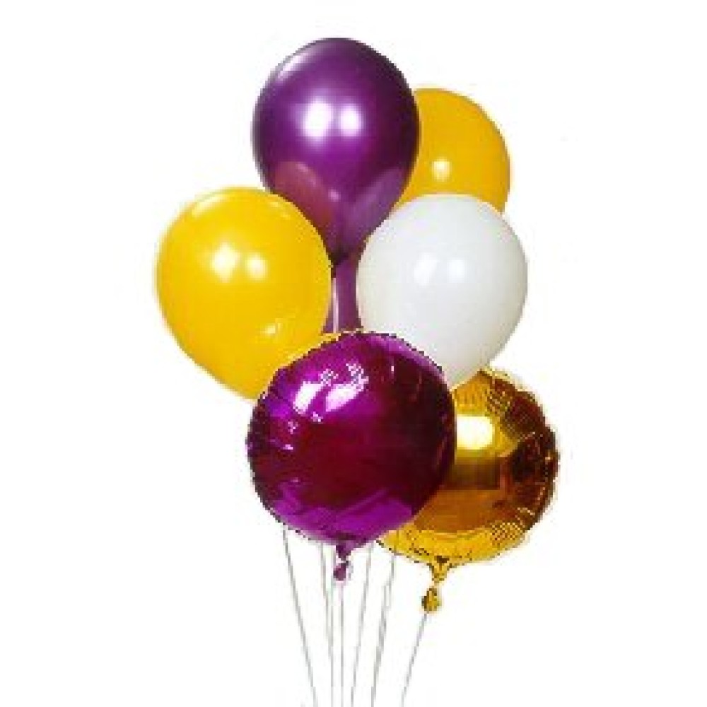 Mix of mylar and latex balloons