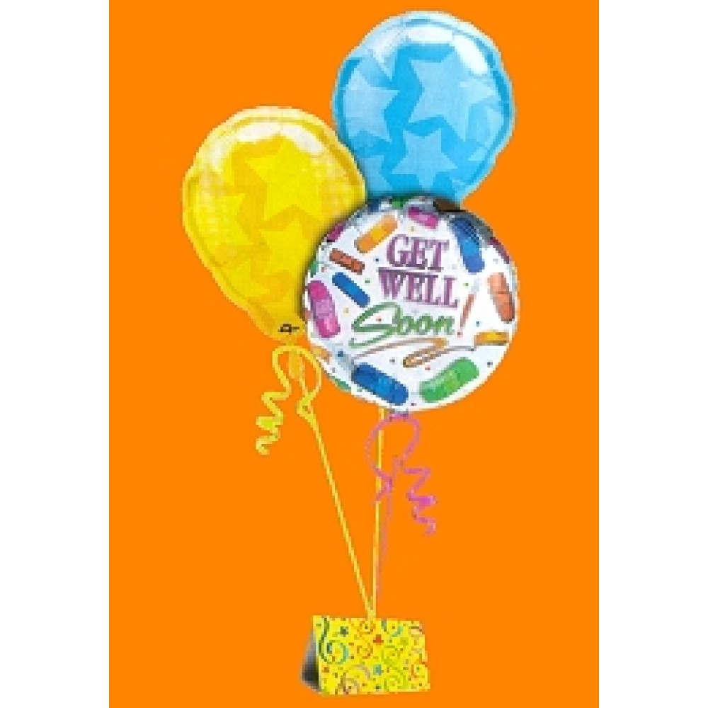  Balloons Available with diferrent message: Love you,Get well, Birthday etc