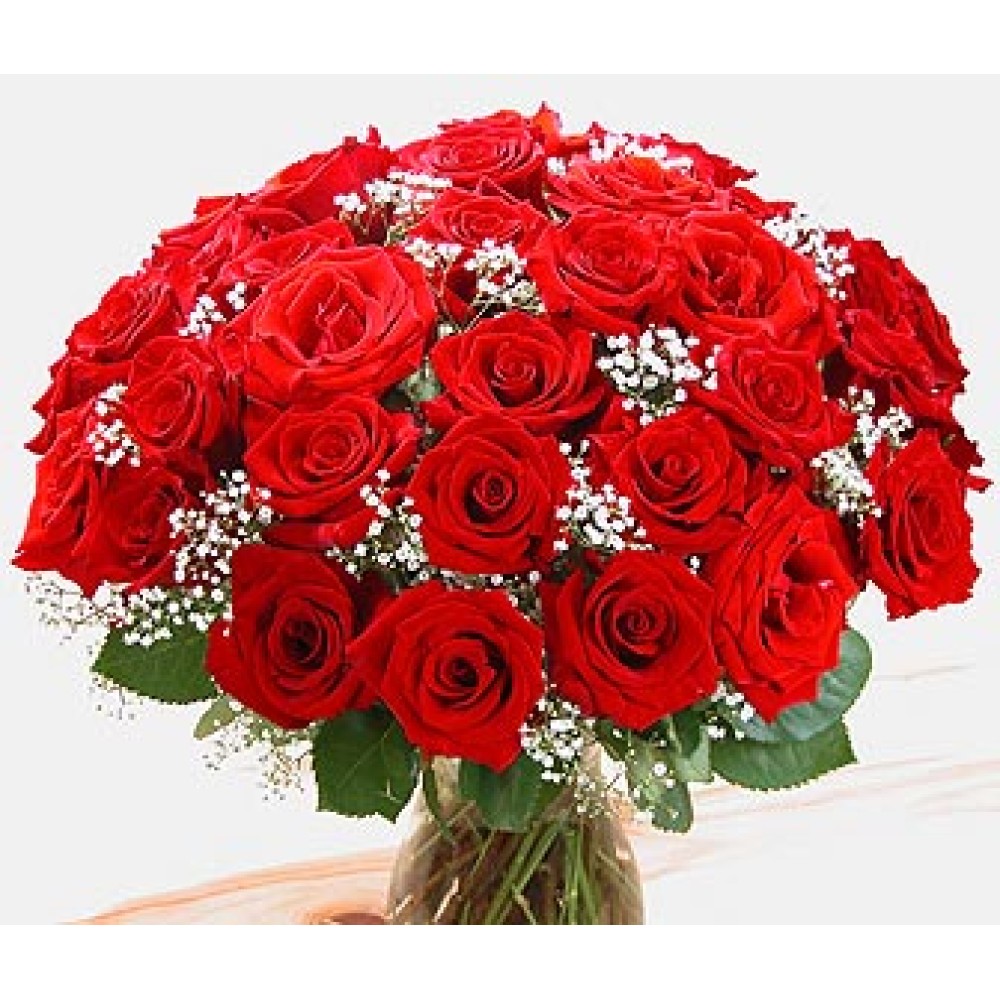 2 dozen red roses