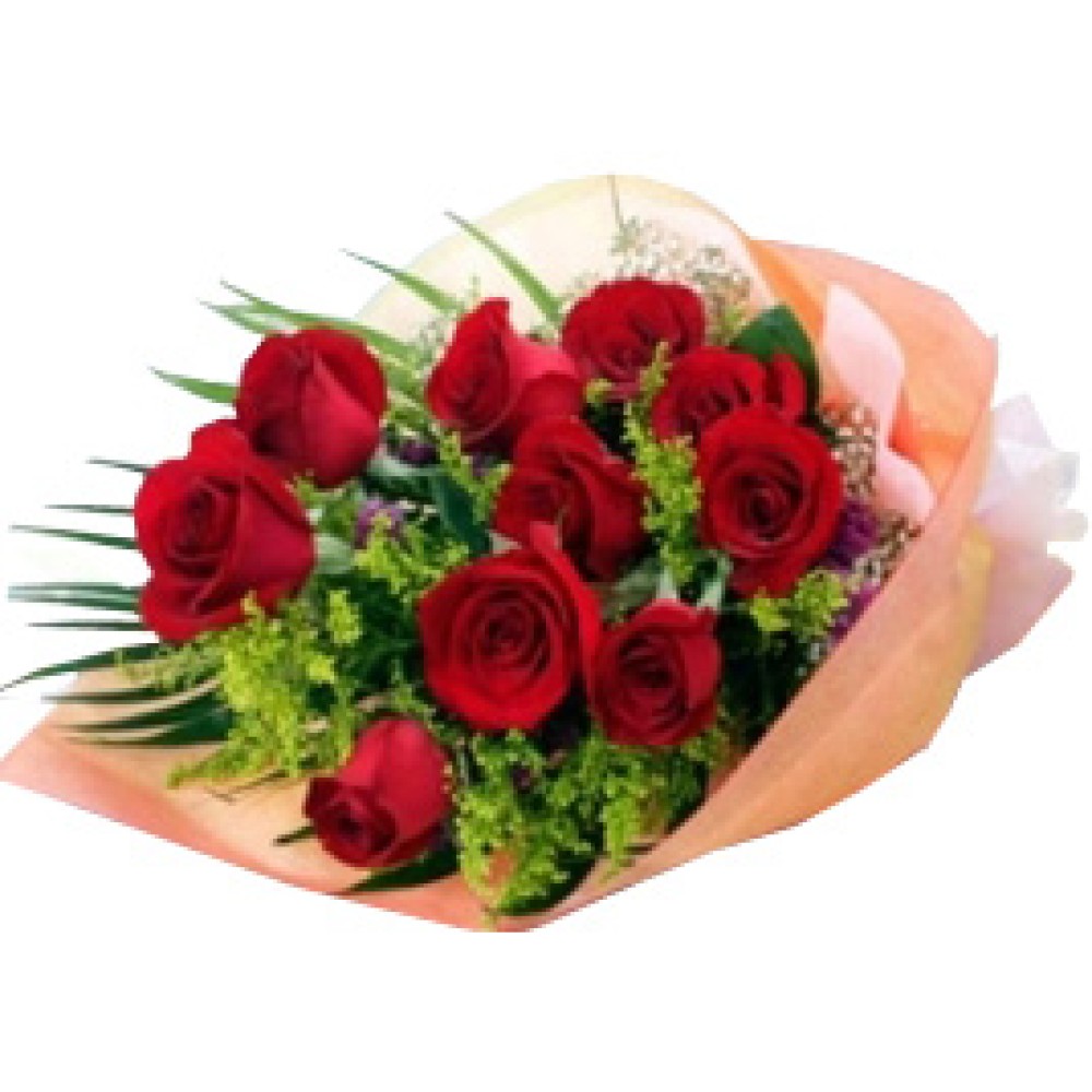 10 Red Roses Bouquet