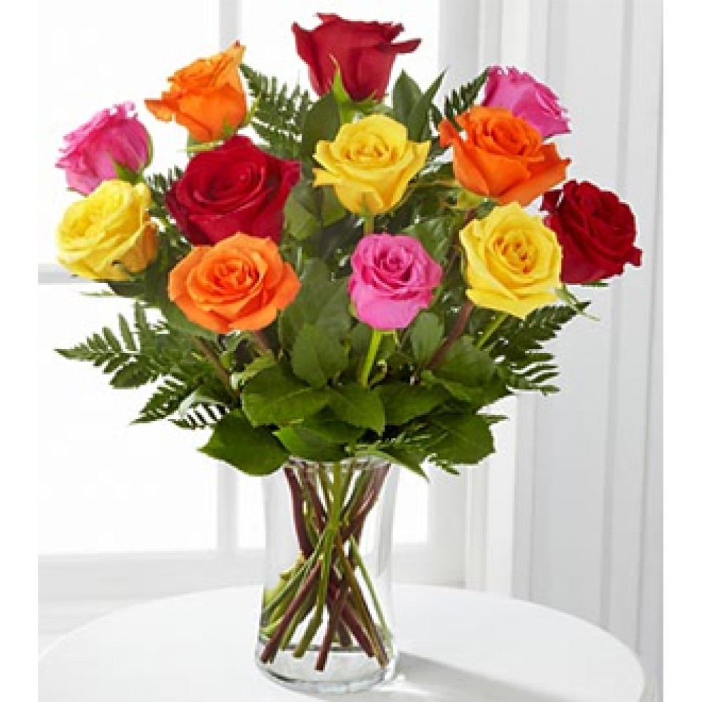 1 Dozen Assorted Roses