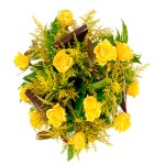 1 Dozen Yellow Roses Bouquet