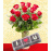 1 Dozen Red Roses With Greenery in a Vase