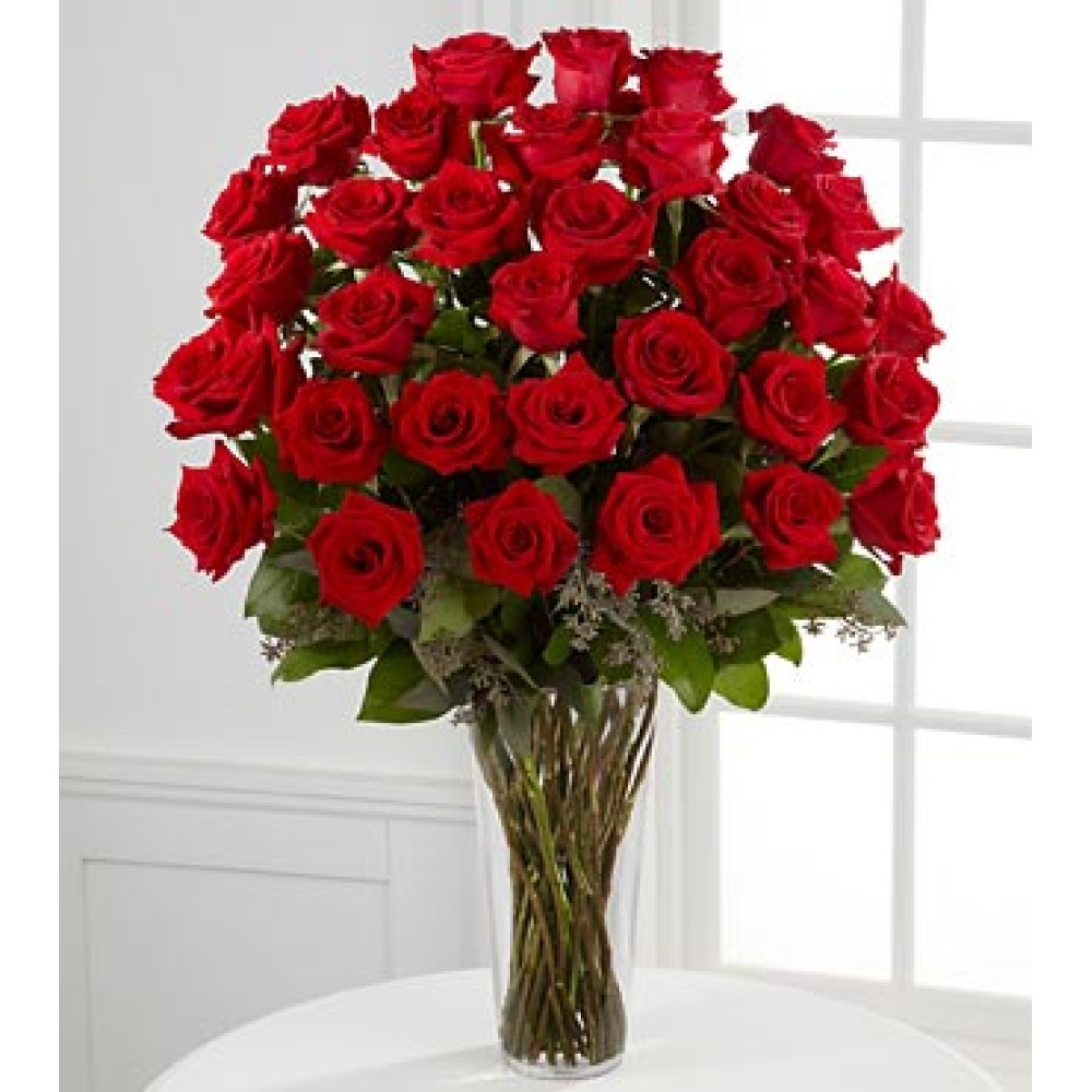 The Long Stem Red Rose - 36 Stems 