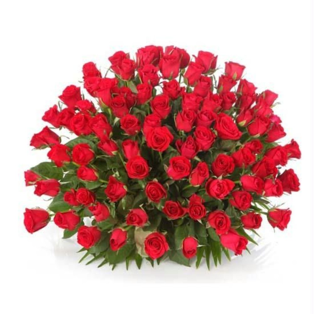 Red Roses Round Arrangement