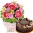 Flower Bouquet With Double Dutch Cake