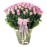 100 Pink Roses basket