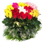 100 Assorted Roses Arrangement